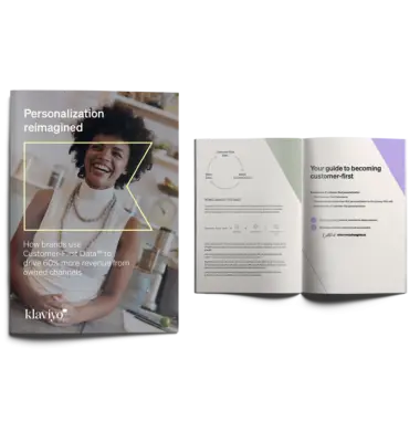 An example of the Klaviyo customer first guide