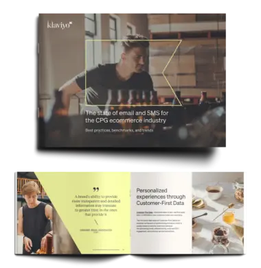 title page and inside booklet cover for a cpg ecommerce guide