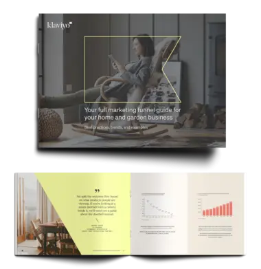 Klaviyo logo outline highlighting a woman in a rocking chair