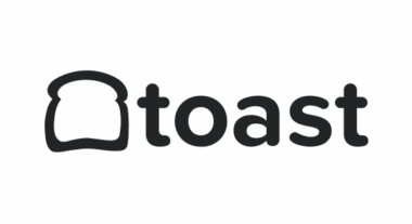 Toast logo with a bread icon next to the word "toast" in charcoal colour.
