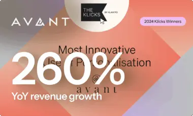 Avant achieves 260% YoY revenue growth, winning "Most Innovative Use of Personalisation" at 2024 Klicks by Klaviyo.