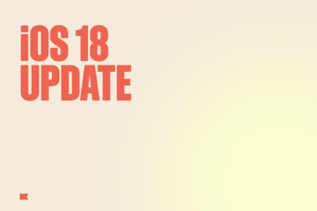 Image has orange block text that reads "iOS 18 update"