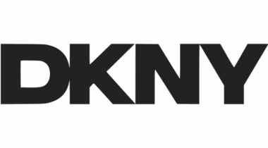 DKNY logo in charcoal color.