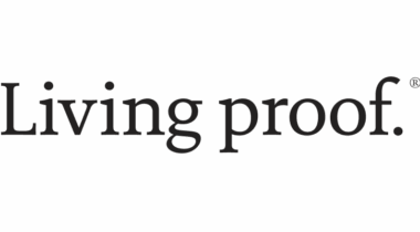 Living Proof logo in charcoal font.